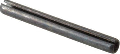 Value Collection - 4mm Diam x 35mm Long Slotted Spring Pin - Grade 1070-1080 Steel, Plain Finish - Eagle Tool & Supply