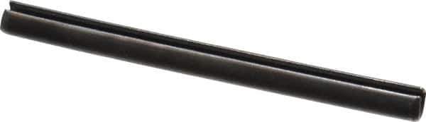Value Collection - 4mm Diam x 50mm Long Slotted Spring Pin - Grade 1070-1080 Steel, Plain Finish - Eagle Tool & Supply