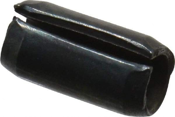Value Collection - 5mm Diam x 10mm Long Slotted Spring Pin - Grade 1070-1080 Steel, Plain Finish - Eagle Tool & Supply