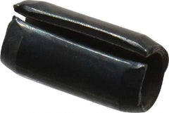 Value Collection - 5mm Diam x 10mm Long Slotted Spring Pin - Grade 1070-1080 Steel, Plain Finish - Eagle Tool & Supply