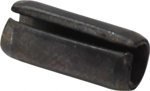 Value Collection - 5mm Diam x 12mm Long Slotted Spring Pin - Grade 1070-1080 Steel, Plain Finish - Eagle Tool & Supply