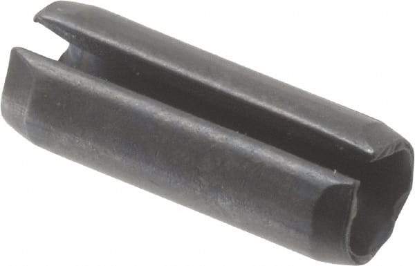 Value Collection - 5mm Diam x 14mm Long Slotted Spring Pin - Grade 1070-1080 Steel, Plain Finish - Eagle Tool & Supply