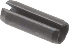 Value Collection - 5mm Diam x 14mm Long Slotted Spring Pin - Grade 1070-1080 Steel, Plain Finish - Eagle Tool & Supply