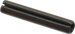 Value Collection - 5mm Diam x 28mm Long Slotted Spring Pin - Grade 1070-1080 Steel, Plain Finish - Eagle Tool & Supply