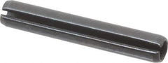 Value Collection - 5mm Diam x 32mm Long Slotted Spring Pin - Grade 1070-1080 Steel, Plain Finish - Eagle Tool & Supply