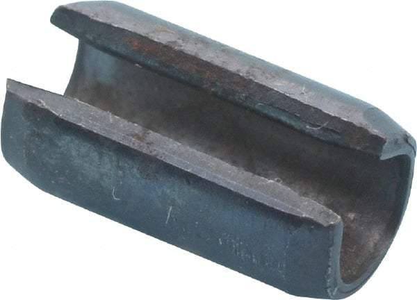 Value Collection - 6mm Diam x 12mm Long Slotted Spring Pin - Grade 1070-1080 Steel, Plain Finish - Eagle Tool & Supply