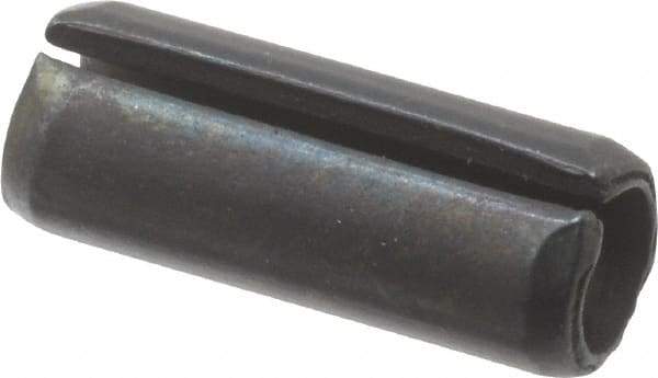 Value Collection - 6mm Diam x 16mm Long Slotted Spring Pin - Grade 1070-1080 Steel, Plain Finish - Eagle Tool & Supply