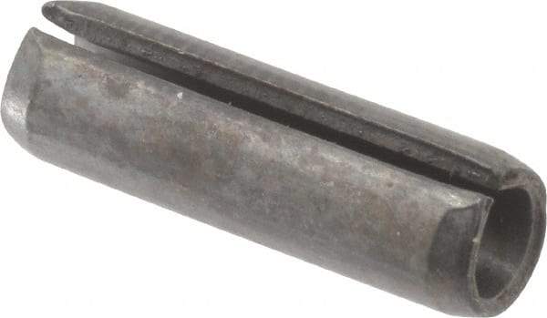 Value Collection - 6mm Diam x 20mm Long Slotted Spring Pin - Grade 1070-1080 Steel, Plain Finish - Eagle Tool & Supply