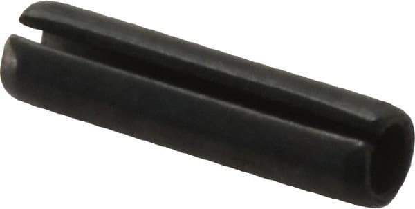 Value Collection - 6mm Diam x 24mm Long Slotted Spring Pin - Grade 1070-1080 Steel, Plain Finish - Eagle Tool & Supply