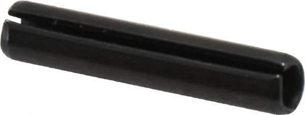 Value Collection - 6mm Diam x 30mm Long Slotted Spring Pin - Grade 1070-1080 Steel, Plain Finish - Eagle Tool & Supply