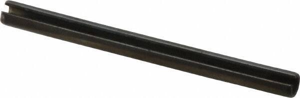 Value Collection - 6mm Diam x 80mm Long Slotted Spring Pin - Grade 1070-1080 Steel, Plain Finish - Eagle Tool & Supply