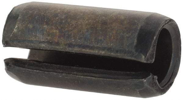Value Collection - 8mm Diam x 16mm Long Slotted Spring Pin - Grade 1070-1080 Steel, Plain Finish - Eagle Tool & Supply