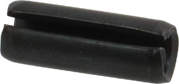 Value Collection - 8mm Diam x 22mm Long Slotted Spring Pin - Grade 1070-1080 Steel, Plain Finish - Eagle Tool & Supply