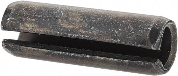 Value Collection - 8mm Diam x 24mm Long Slotted Spring Pin - Grade 1070-1080 Steel, Plain Finish - Eagle Tool & Supply