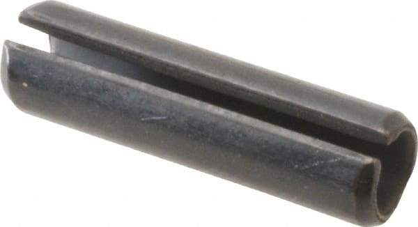 Value Collection - 8mm Diam x 30mm Long Slotted Spring Pin - Grade 1070-1080 Steel, Plain Finish - Eagle Tool & Supply