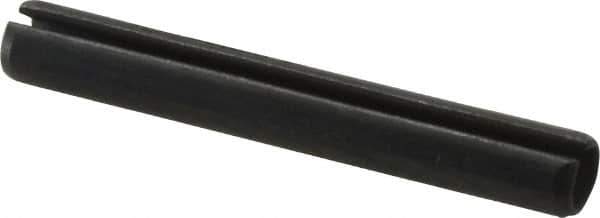 Value Collection - 8mm Diam x 60mm Long Slotted Spring Pin - Grade 1070-1080 Steel, Plain Finish - Eagle Tool & Supply