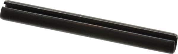 Value Collection - 8mm Diam x 70mm Long Slotted Spring Pin - Grade 1070-1080 Steel, Plain Finish - Eagle Tool & Supply