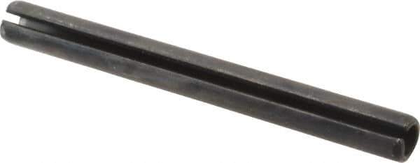 Value Collection - 8mm Diam x 80mm Long Slotted Spring Pin - Grade 1070-1080 Steel, Plain Finish - Eagle Tool & Supply