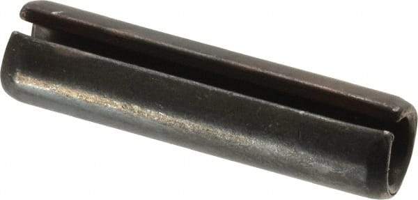 Value Collection - 10mm Diam x 40mm Long Slotted Spring Pin - Grade 1070-1080 Steel, Plain Finish - Eagle Tool & Supply