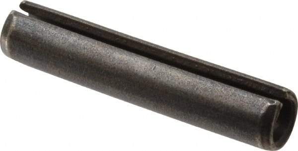 Value Collection - 10mm Diam x 50mm Long Slotted Spring Pin - Grade 1070-1080 Steel, Plain Finish - Eagle Tool & Supply