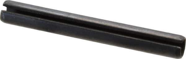 Value Collection - 10mm Diam x 80mm Long Slotted Spring Pin - Grade 1070-1080 Steel, Plain Finish - Eagle Tool & Supply