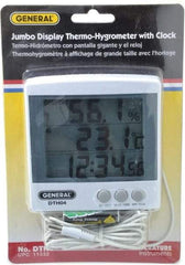 General - 23 to 122°F, 20 to 99% Humidity Range, Thermo-Hygrometer - 6% Relative Humidity Accuracy - Eagle Tool & Supply