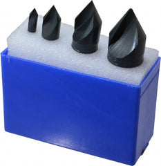 M.A. Ford - 4 Piece, 1/4 to 1" Head Diam, 60° Included Angle, Single End Countersink Set - Eagle Tool & Supply
