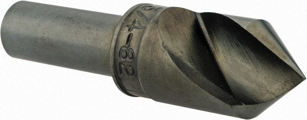 M.A. Ford - 3/4" Head Diam, 1/2" Shank Diam, 1 Flute 82° High Speed Steel Countersink - Eagle Tool & Supply