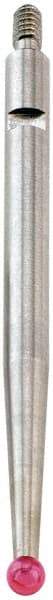 Starrett - 0.8mm Ball Diam, Carbide, Ball Test Indicator Contact Point - 1-5/16" Contact Point Length, Use with Starrett 811 & 811M Dial Test Indicators - Eagle Tool & Supply