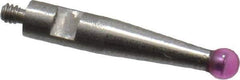 SPI - 2mm Ball Diam, Ruby, Ball Test Indicator Contact Point - 1/2" Contact Point Length, Use with Brown & Sharpe Test Indicators - Eagle Tool & Supply