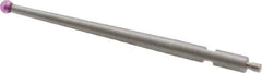 SPI - 2mm Ball Diam, Ruby, Ball Test Indicator Contact Point - 1-7/16" Contact Point Length, Use with Brown & Sharpe Test Indicators - Eagle Tool & Supply