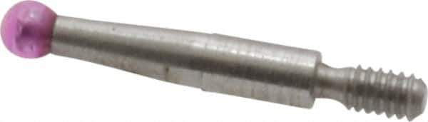 SPI - 2mm Ball Diam, Ruby, Ball Test Indicator Contact Point - 3/8" Contact Point Length, Use with Peacock Test Indicators - Eagle Tool & Supply