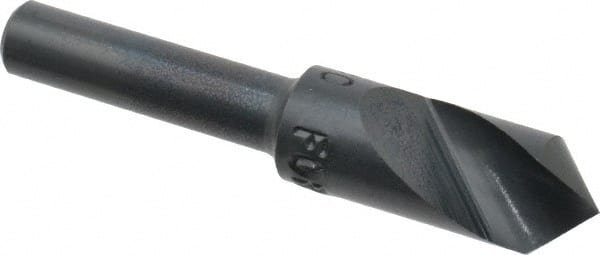 M.A. Ford - 3/8" Head Diam, 1/4" Shank Diam, 1 Flute 90° High Speed Steel Countersink - Eagle Tool & Supply