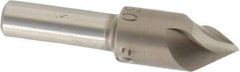 M.A. Ford - 3/8" Head Diam, 1/4" Shank Diam, 3 Flute 60° High Speed Steel Countersink - Bright Finish, 1-5/8" OAL, 0.11" Nose Diam, Single End, Straight Shank, Right Hand Cut - Eagle Tool & Supply