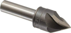 M.A. Ford - 7/8" Head Diam, 1/2" Shank Diam, 3 Flute 60° High Speed Steel Countersink - Bright Finish, 3" OAL, 0.26" Nose Diam, Single End, Straight Shank, Right Hand Cut - Eagle Tool & Supply