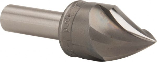 M.A. Ford - 1" Head Diam, 1/2" Shank Diam, 3 Flute 60° High Speed Steel Countersink - Eagle Tool & Supply