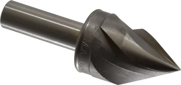 M.A. Ford - 1-1/8" Head Diam, 1/2" Shank Diam, 3 Flute 60° High Speed Steel Countersink - Eagle Tool & Supply