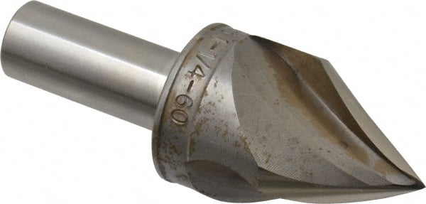 M.A. Ford - 1-1/4" Head Diam, 5/8" Shank Diam, 3 Flute 60° High Speed Steel Countersink - Eagle Tool & Supply
