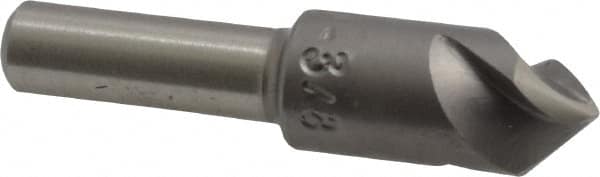 M.A. Ford - 3/8" Head Diam, 1/4" Shank Diam, 3 Flute 82° High Speed Steel Countersink - Eagle Tool & Supply