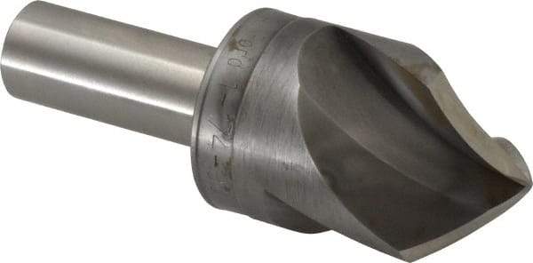 M.A. Ford - 1-1/4" Head Diam, 5/8" Shank Diam, 3 Flute 90° High Speed Steel Countersink - Bright Finish, 3-1/2" OAL, 0.38" Nose Diam, Single End, Straight Shank, Right Hand Cut - Eagle Tool & Supply