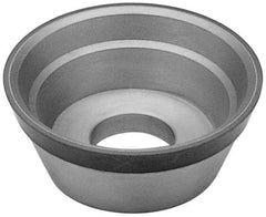 Radiac Abrasives - 3-3/4" Diam, 1-1/4" Hole Size, 1-1/2" Overall Thickness, 150 Grit, Type 11 Tool & Cutter Grinding Wheel - Very Fine Grade, Diamond - Eagle Tool & Supply