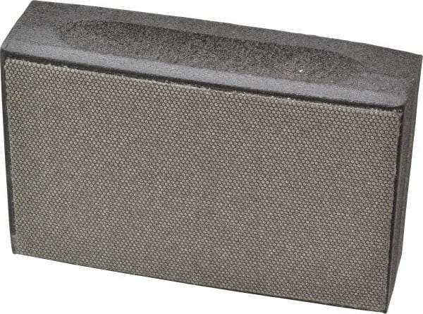 3M - Fine Grade, 125 Grit, Diamond Hand Pad - Black, 2-1/4" Wide x 3-3/4" Long, Coated - Eagle Tool & Supply