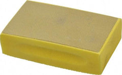 3M - Extra Fine Grade, 40 Grit, Diamond Hand Pad - Yellow, 2-1/4" Wide x 3-3/4" Long, Coated - Eagle Tool & Supply