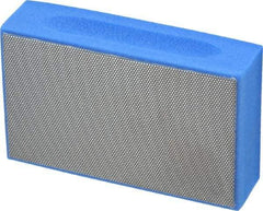 3M - Super Fine Grade, 10 Grit, Diamond Hand Pad - Blue, 2-1/4" Wide x 3-3/4" Long, Coated - Eagle Tool & Supply