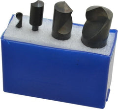 M.A. Ford - 4 Piece, 1/4 to 1" Head Diam, 120° Included Angle, Single End Countersink Set - Eagle Tool & Supply