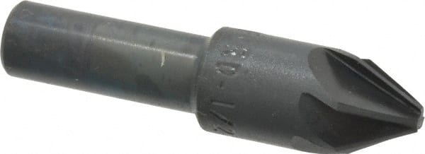 M.A. Ford - 1/2" Head Diam, 3/8" Shank Diam, 6 Flute 60° High Speed Steel Countersink - Eagle Tool & Supply