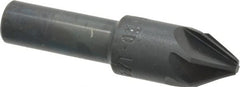 M.A. Ford - 1/2" Head Diam, 3/8" Shank Diam, 6 Flute 60° High Speed Steel Countersink - Eagle Tool & Supply