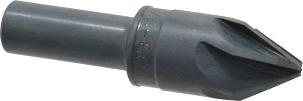 M.A. Ford - 3/4" Head Diam, 1/2" Shank Diam, 6 Flute 60° High Speed Steel Countersink - Eagle Tool & Supply