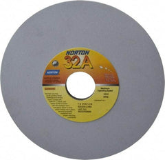 Norton - 7" Diam x 1-1/4" Hole x 1/4" Thick, L Hardness, 220 Grit Surface Grinding Wheel - Aluminum Oxide, Type 1, Very Fine Grade, 3,600 Max RPM, Vitrified Bond, No Recess - Eagle Tool & Supply