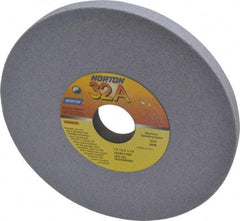 Norton - 7" Diam x 1-1/4" Hole x 1/2" Thick, L Hardness, 80 Grit Surface Grinding Wheel - Aluminum Oxide, Type 1, Medium Grade, 3,600 Max RPM, Vitrified Bond, No Recess - Eagle Tool & Supply